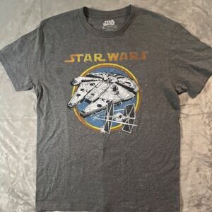 Star Wars Mens Shirt Gray M Short Sleeve Psy-FI